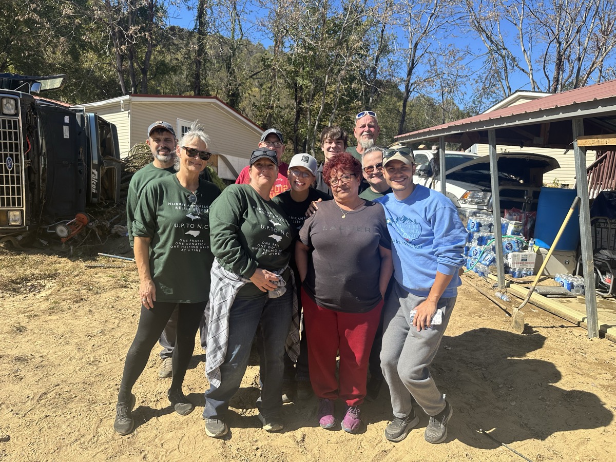 Hands of Hope volunteers on site during Hurricane Helene relief efforts